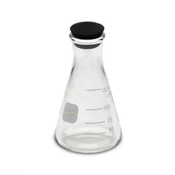 Conical Flask with Rubber Stopper